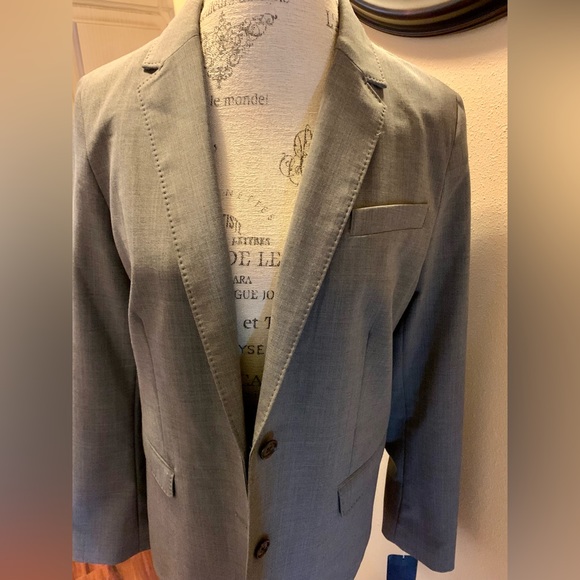 NWT WASHABLE WOOL BLEND TWO BUTTOM TRADITIONAL BLAZER BY LANDS END ❤️FULLY LINED - Picture 7 of 12